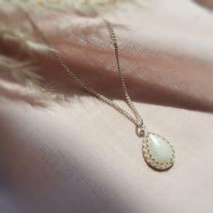 Breastmilk Crown Teardrop Necklace